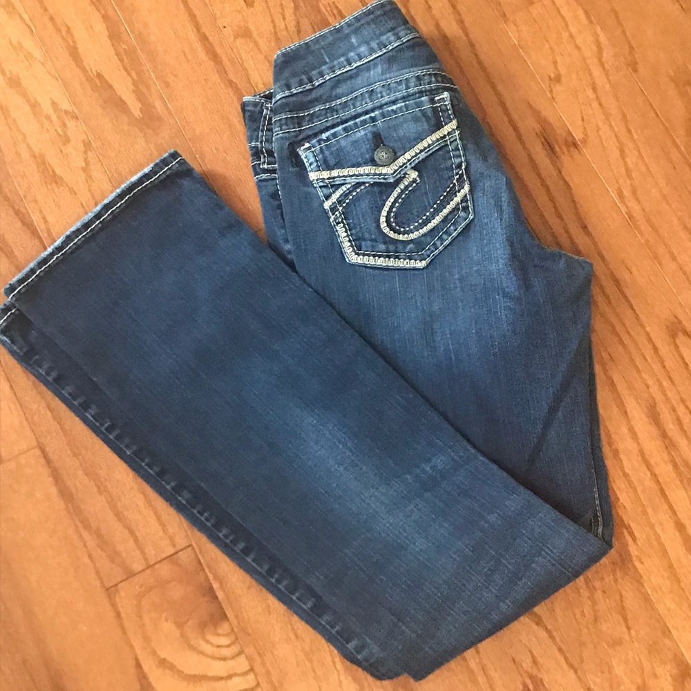 Silver Jean Suki Mid-Rise Slim Bootcut Jeans